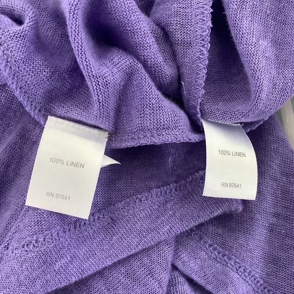 J.Jill Love Linen Purple Tank Top And Open-Front Cardigan Set Size Small - Picture 12 of 12